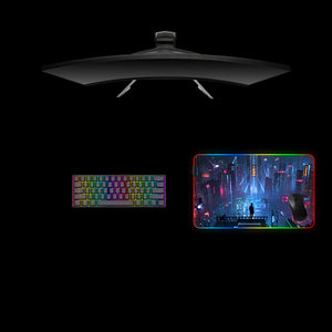 Futuristic City Design Medium Size RGB Lit Gaming Mousepad