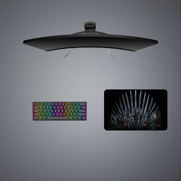 Medium size gamer mouse pad with Game of Thrones Dragon Throne printed design