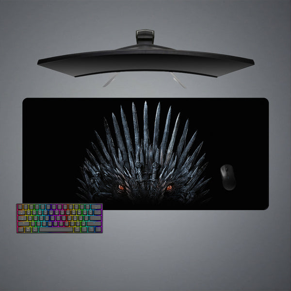 XL size gamer mouse pad with Game of Thrones Dragon Throne printed design