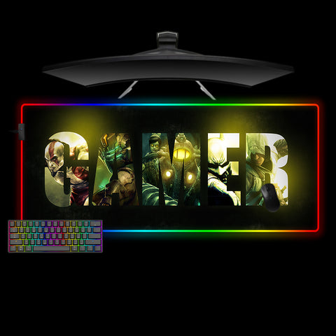 Gamer Design XXL Size RGB Lit Gamer Mouse Pad