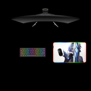 Genshin Impact Eula Tears Design Medium Size RGB Backlit Gaming Mouse Pad, Computer Desk Mat