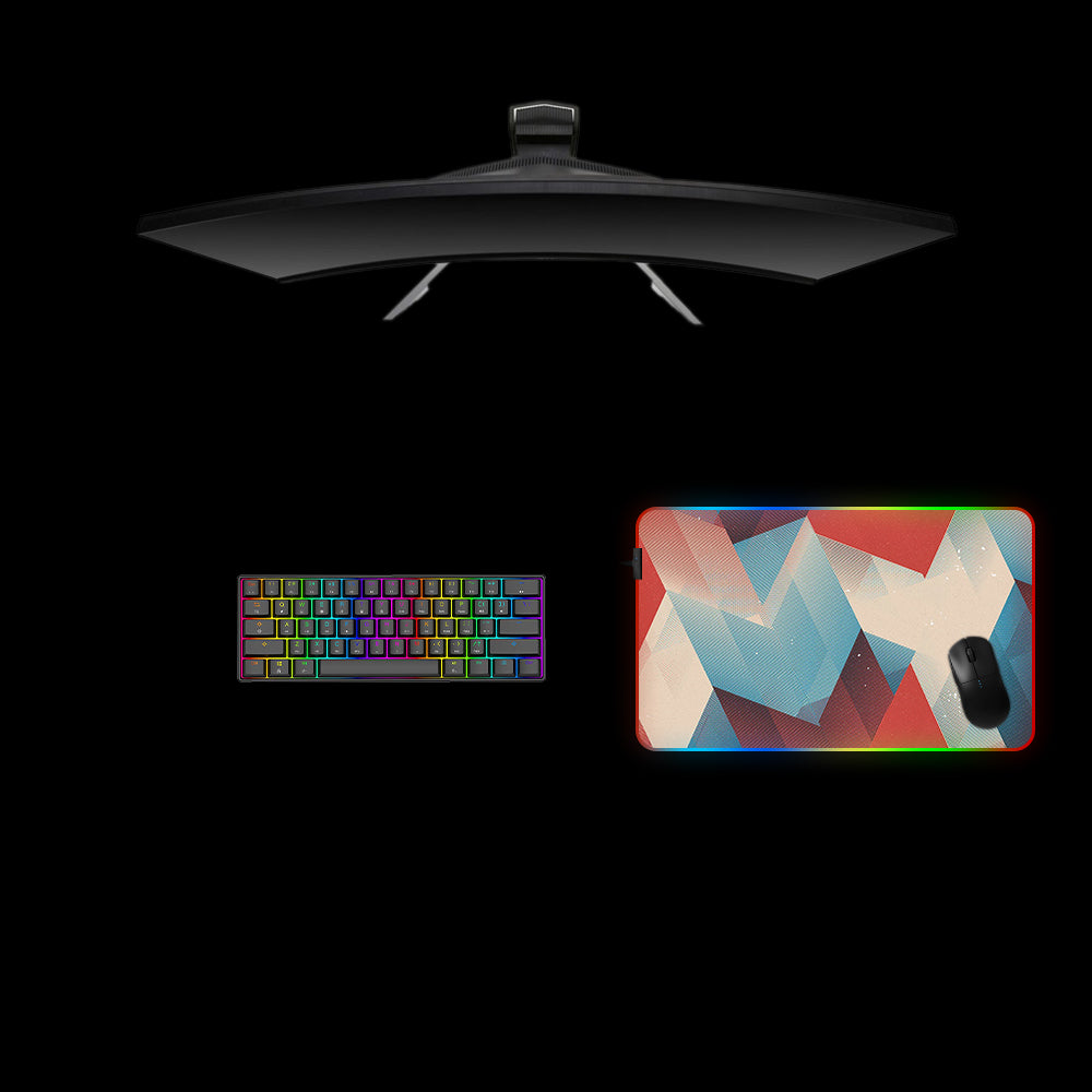 Geo Wave Design Medium Size RGB Lit Gaming Mouse Pad