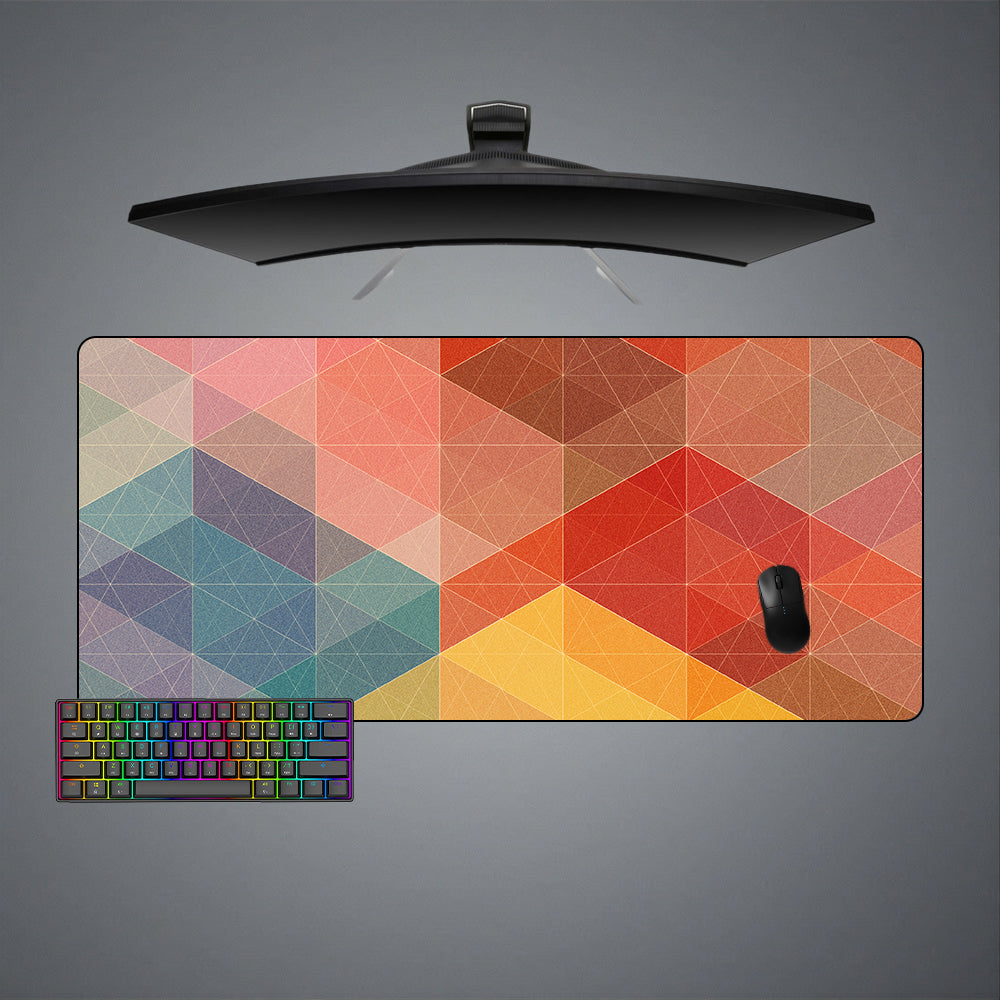 Geometry Color Web Design Large Size Gaming Mouse Pad