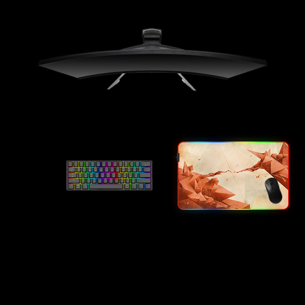 Geometry Creation Design Medium Size RGB Lit Gamer Mouse Pad