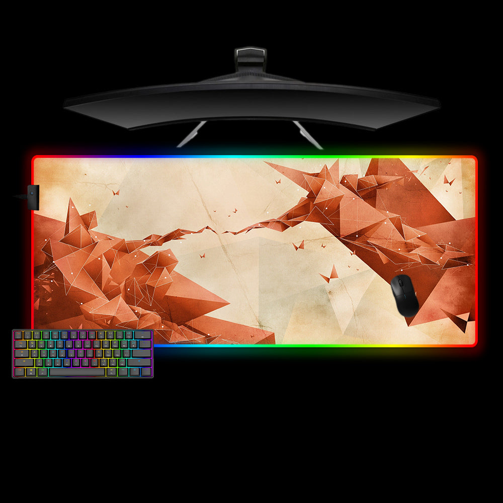 Geometry Creation Design XL Size RGB Lit Gamer Mouse Pad