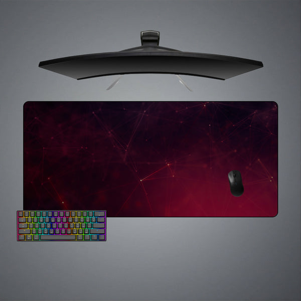 Geometry Red Network Design XXL Size Gamer Mouse Pad