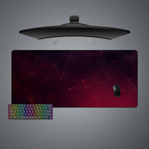 Geometry Red Network Design XXL Size Gamer Mouse Pad