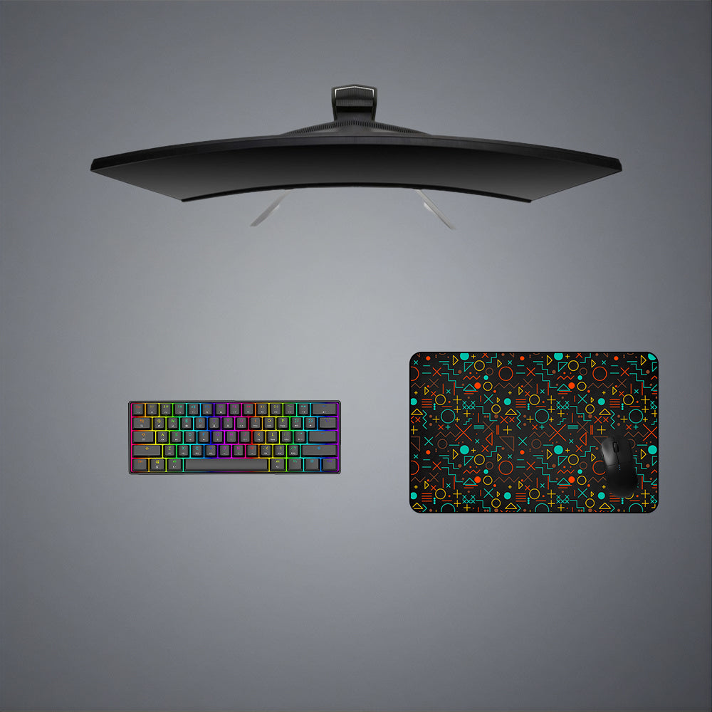 Geometry Shapes Design Medium Size Gamer Mouse Pad