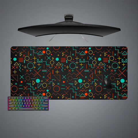 Geometry Shapes Design XXL Size Gamer Mouse Pad