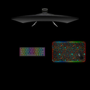 Geometry Shapes Design Medium Size RGB Backlit Gamer Mouse Pad