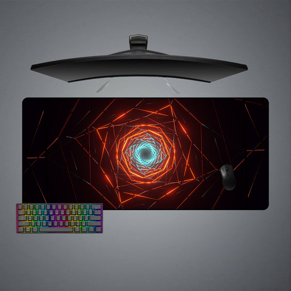 Geometry Tunnel Design XL Size Gaming Mouse Pad, Computer Desk Mat