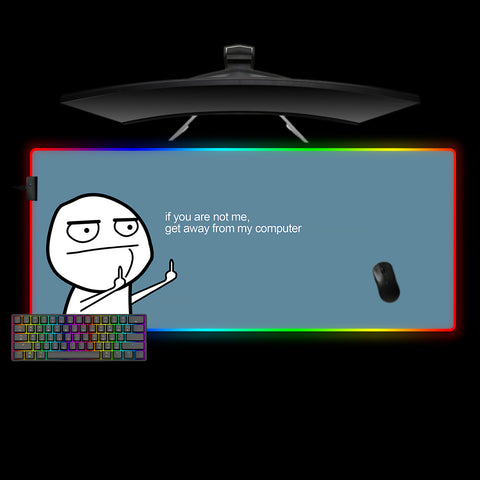 Get Away Message Design XL Size RGB Lights Gamer Mouse Pad