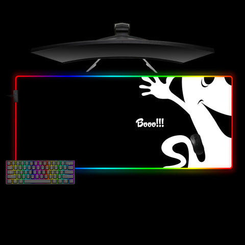 Ghost Boo Design Large Size RGB Illuminated Gamer Mouse Pad