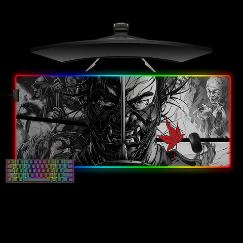 Ghost of Tsushima Drawing Design XXL Size RGB Lit Gaming Mouse Pad