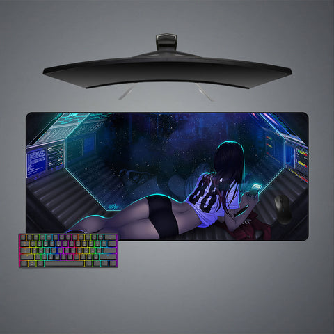 Girl In Space Design XXL Size Gaming Mousepad