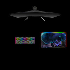 Girl In Space Design Medium Size RGB Lit Gaming Mousepad