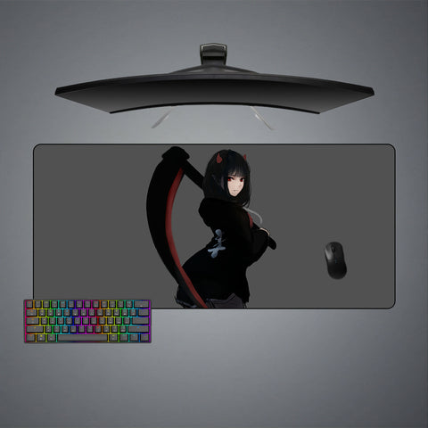 Girl with Scythe Design XXL Size Gamer Mouse Pad
