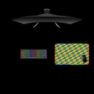 Giyu Haori Pattern Design Medium Size RGB Lighting Gaming Mouse Pad