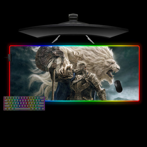 Godfrey The First Elden Lord Design XL Size Gamer RGB Lights Mouse Pad