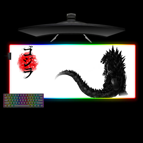 Godzilla Art Design XXL Size RGB Lit Gaming Mouse Pad