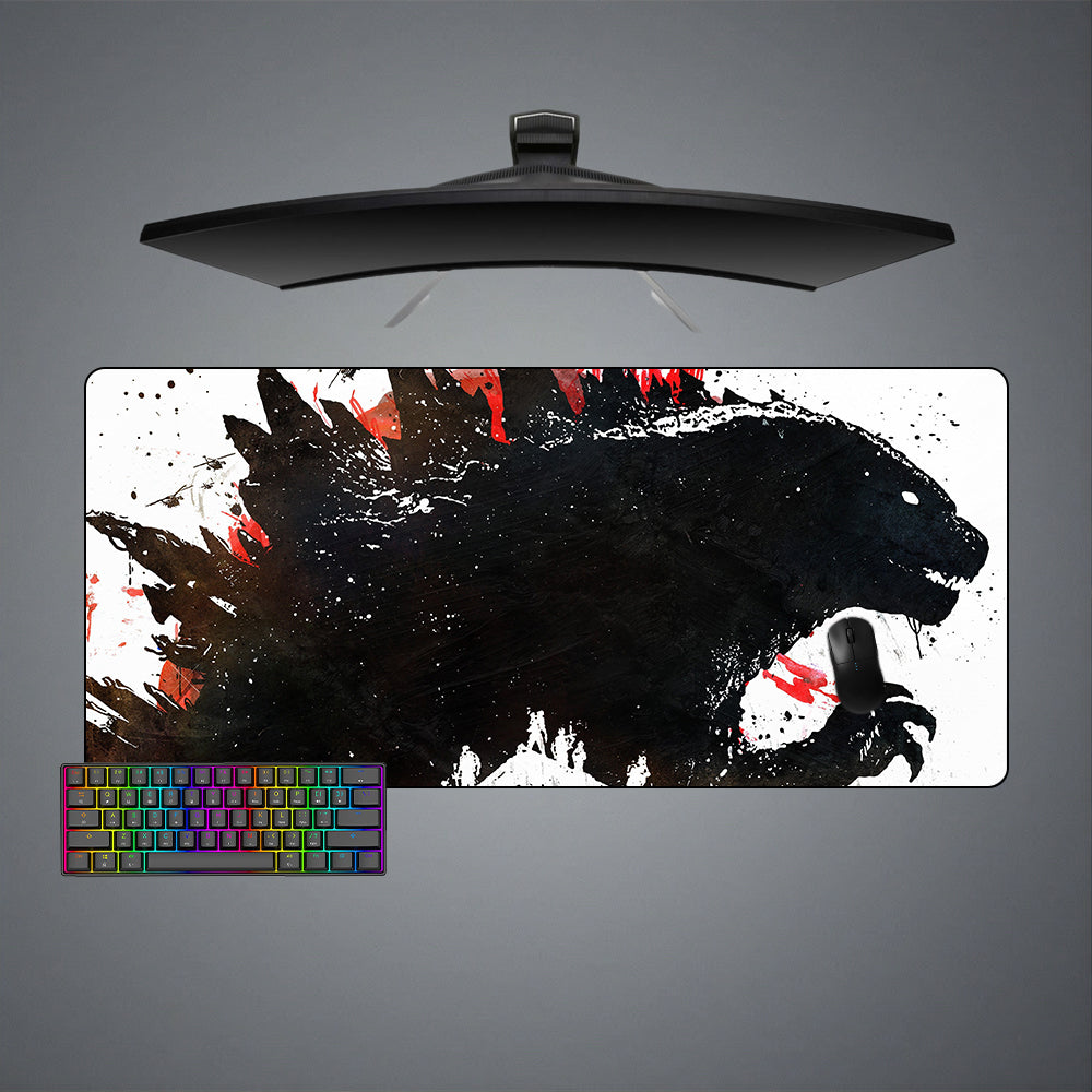 Godzilla Splatter Design M-XXL Size Gaming Mouse Pad