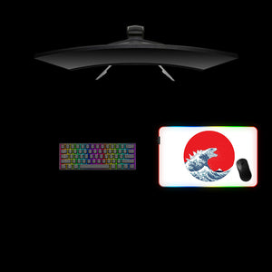 Godzilla Wave Design Medium Size RGB Lit Gamer Mouse Pad