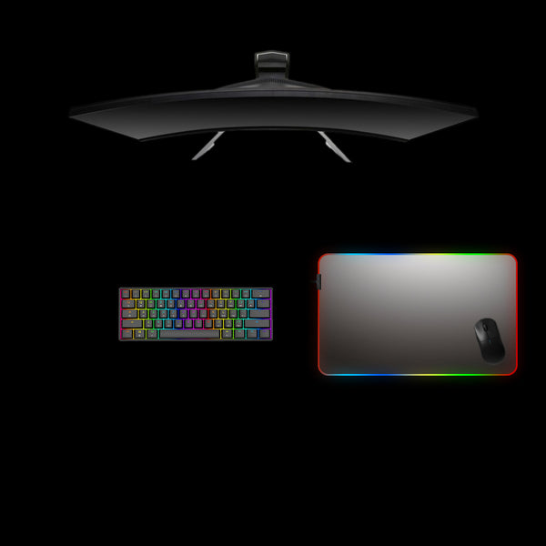 Gradient Gray Design Medium Size RGB Light Gaming Mouse Pad