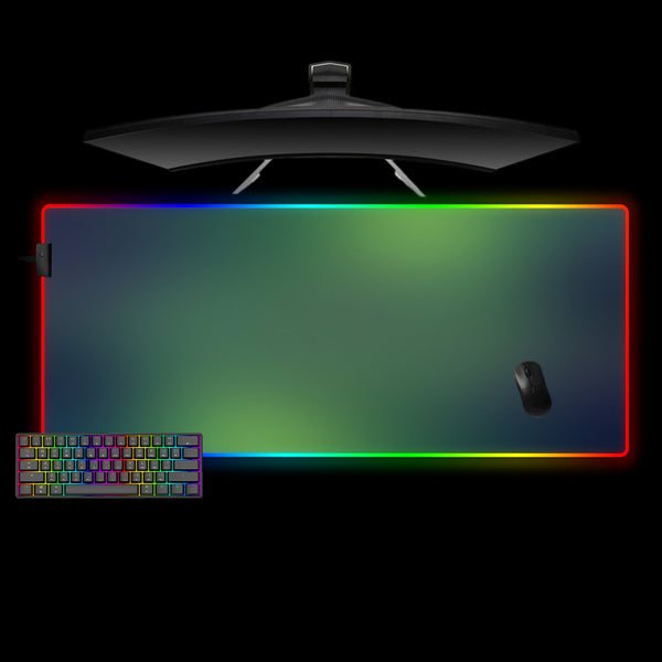 XXL size RGB lit gamer mousepad with Gradient Green printed design