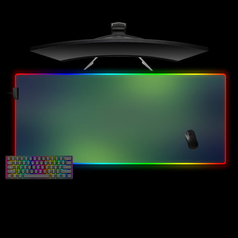XXL size RGB lit gamer mousepad with Gradient Green printed design
