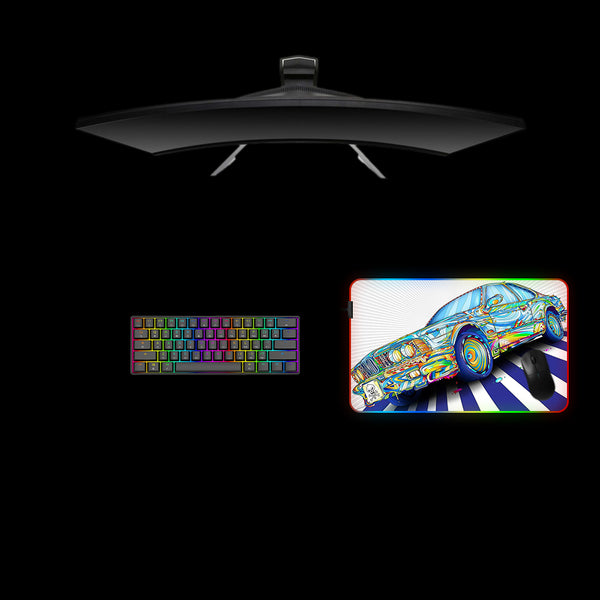 Graffiti Car Design M-XXL Size RGB Gaming Mouse Pad, Computer Desk Mat