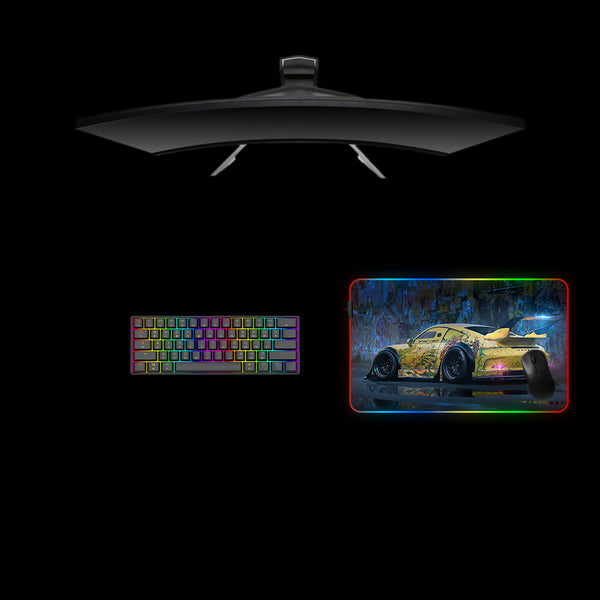 Graffiti 911 Design M Size RGB Gamer Mouse Pad