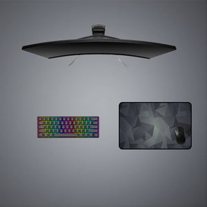 Gray Triangle Geometry Design M Size Gamer Mouse Pad
