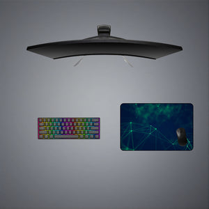 Green Cyberspace Design Medium Size Gamer Mouse Pad