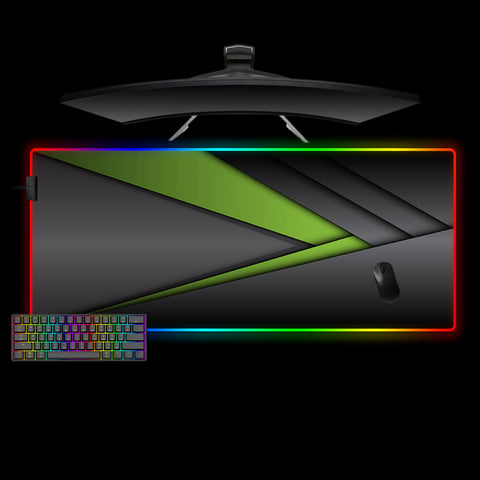 Green Fold Design Large Size RGB Lighting Gaming Mouse Pad