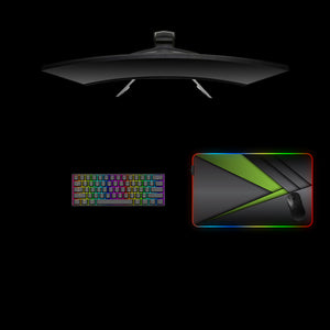 Green Fold Design Medium Size RGB Lighting Gaming Mouse Pad