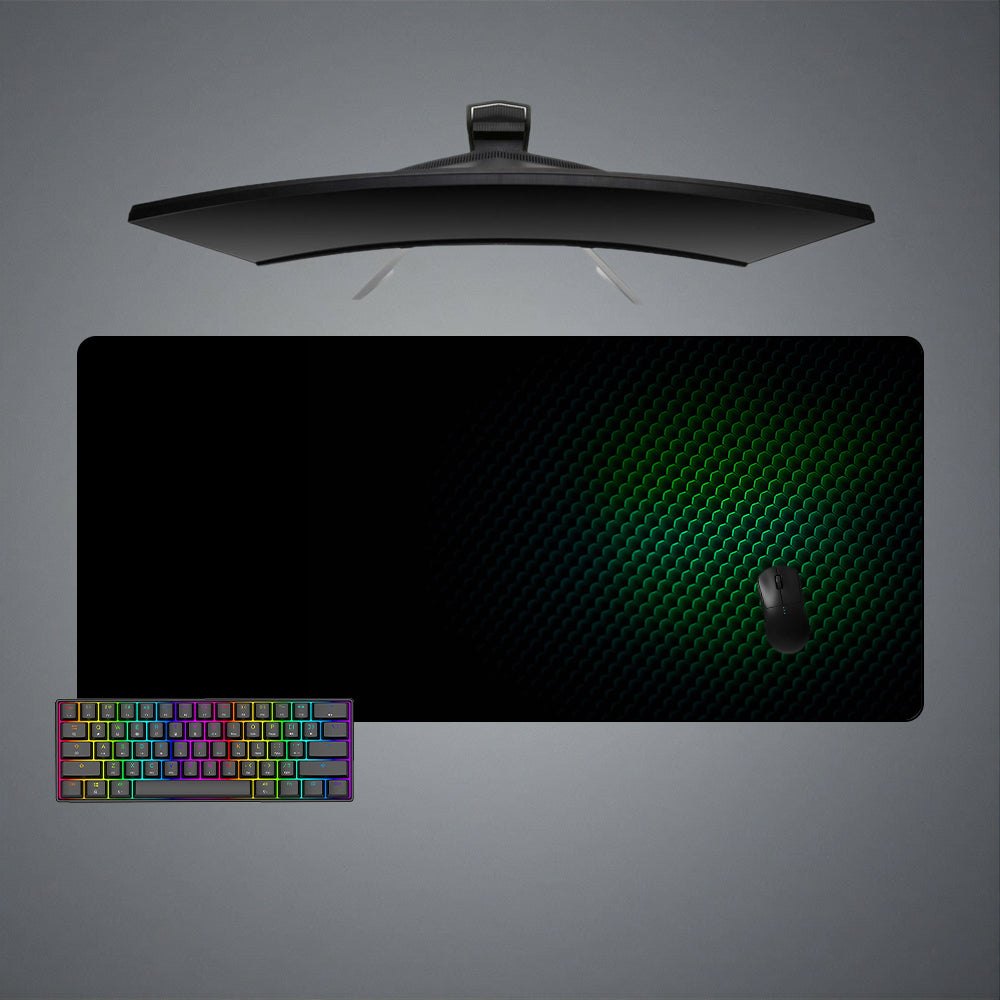 Green Honeycomb Design XXL Size Gamer Mousepad