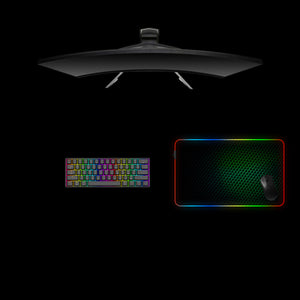 Green Honeycomb Design Medium Size RGB Light Gamer Mousepad