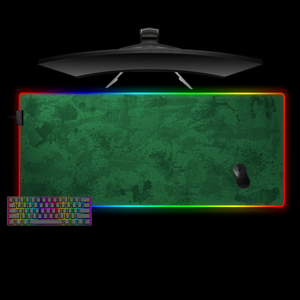 Green Paint Texture Design XL Size RGB Lit Gaming Mouse Pad