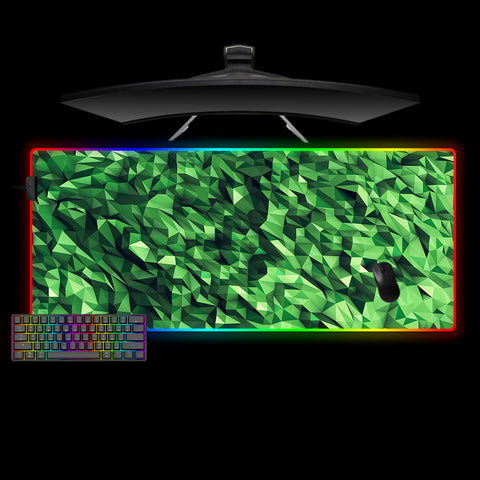 Green Poly Design XXL Size RGB Backlit Gaming Mouse Pad