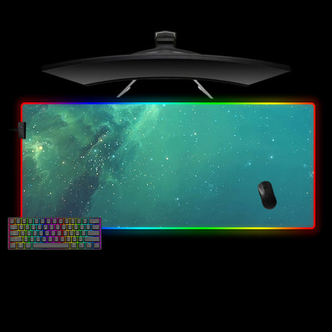 Green Space Design XXL Size RGB Light Gamer Mouse Pad