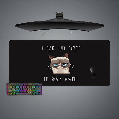 Grumpy Cat Fun Design XL Size Gaming Mousepad