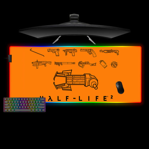 Half-Life 2 Weapon Arsenal Design XXL Size RGB Backlit Gamer Mouse Pad