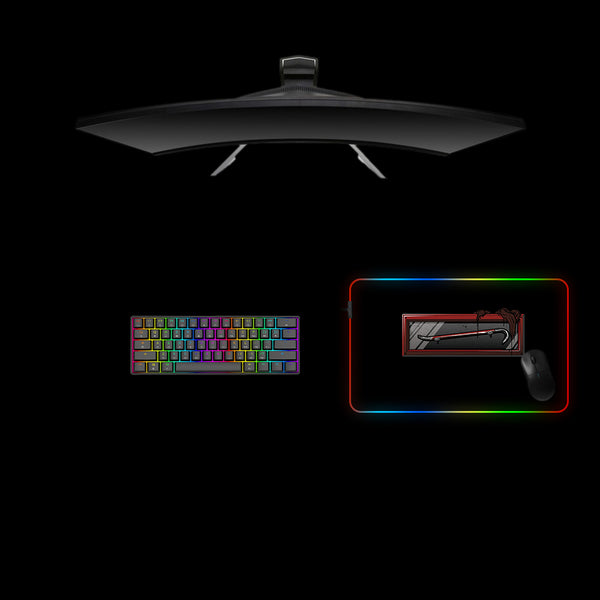 Half-Life Crowbar Design Medium Size RGB Lights Gaming Mouse Pad