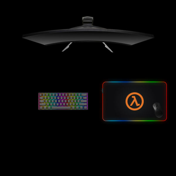 Half-Life Lambda Design Medium Size RGB Lights Gaming Mousepad