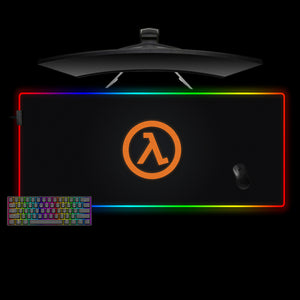 Half-Life Lambda Design XXL Size RGB Lights Gaming Mousepad