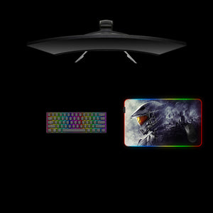 Halo Fade Design Medium Size RGB Light Gamer Mouse Pad, Computer Desk Mat