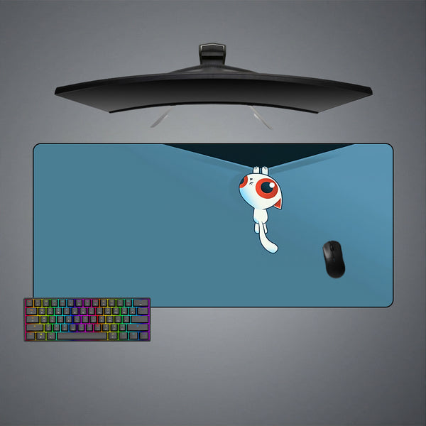 Hang in There Cat Design XXL Size Gaming Mousepad, Computer Desk Mat