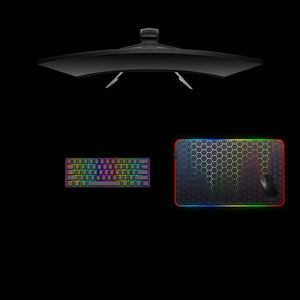 Hex Color Glow Design Medium Size RGB Lit Gamer Mouse Pad