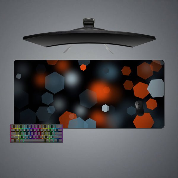 Hex Lights Design XL Size Gaming Mouse Pad