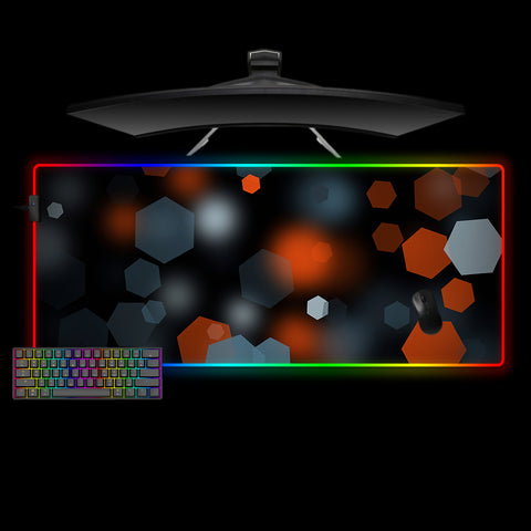 Hex Lights Design XL Size RGB Lit Gaming Mouse Pad